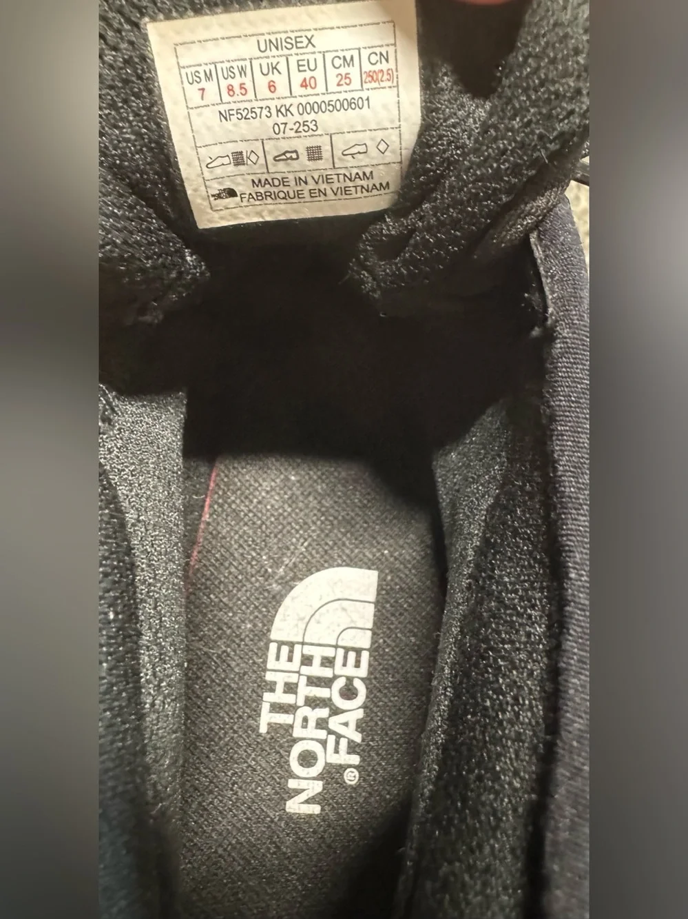 The North Face NSE Chukka Hydroseal Waterproof Unisex Shoes M7 W8.5 Black